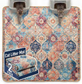 Hompet Cat Litter Mat 2 Pack, 72x72 Large Machine Washable Trapping Mats by Hompet