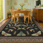 Hazo Haus Living Room Rug Black Boho 6x9 by HazoHaus