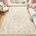 CAPALOCA Machine Washable Rugs Nursery Rug Cute Girl Non Slip Low Pile Water - Image 4