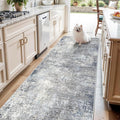 4x12 Wide Runner Rug for Hallway, Washable Non Slip Long Kitchen Rug, Soft Low by BYYVOORugsforYourHome