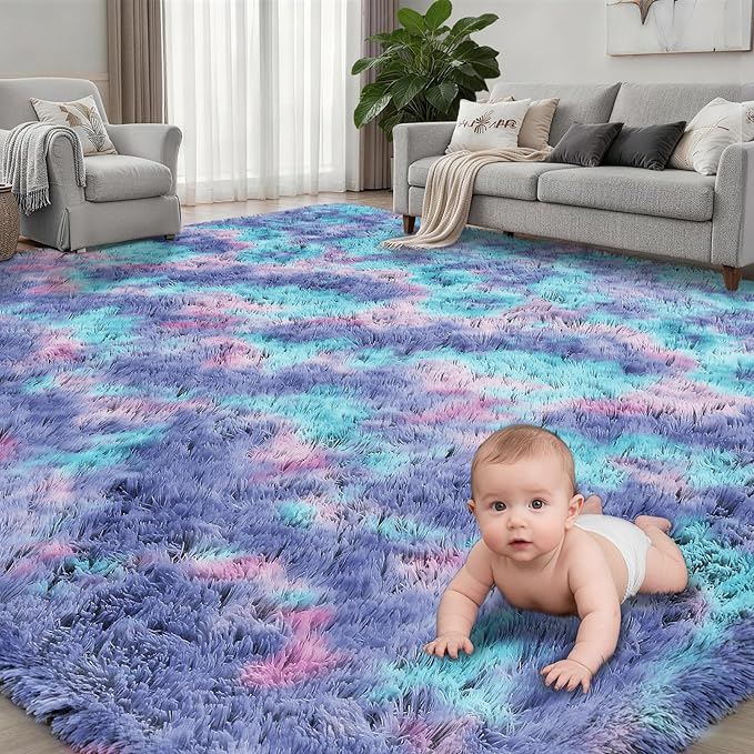 Fluffy 5x7 Area Rugs for Living Room Bedroom: Ultra Soft Shag Rug Non-Slip - Image 2