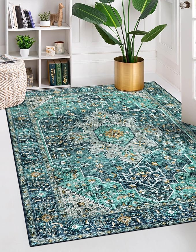 Moynesa Ultra-Thin Washable Vintage Area Rug by Moynesa