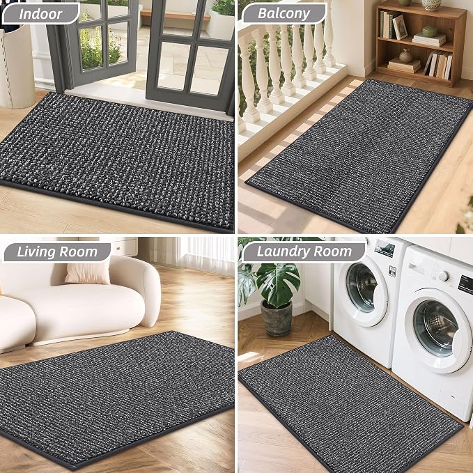 BEQHAUSE Dirt Trapper Door Mat 20" x 32", Non-Slip Washable Doormats Entrance - Image 8