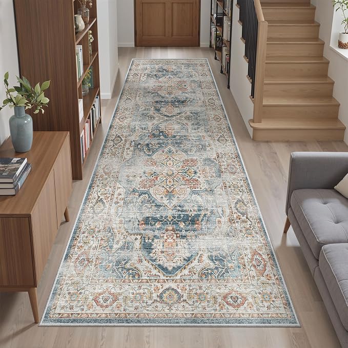 Madane Runner Rug 2'6''x8' Kitchen Runner, Hallway Runner Printed Vintage by Madane