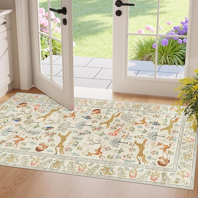 DUKINO 2x4 Rug for Hallway, Washable Kitchen Runner Rug by DUKINO