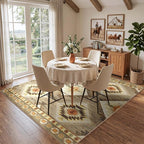 BESTSWEETIE Area Rug 8x8 Rug Machine Washable Non-Slip Low Pile Print Pattern by BESTSWEETIE