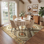 BESTSWEETIE Area Rug 4x4 Rug Machine Washable Non-Slip Low Pile Print Pattern - Image 5
