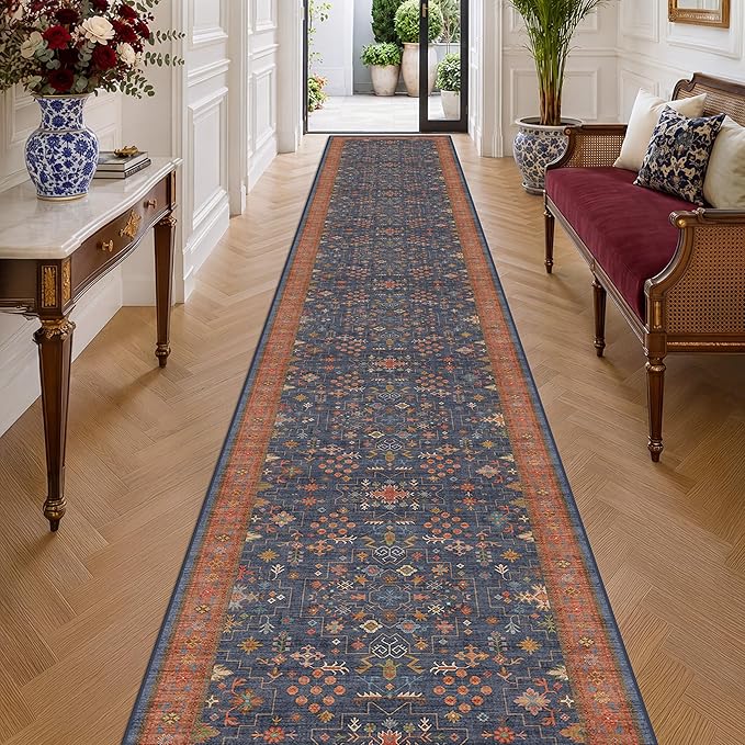 Hazo Haus Washable 3x20 Extra Long Hallway Runner Rug, Non-Slip Stain & Fade by HazoHaus