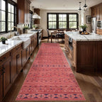 SERISSA Hallway Runner Rug, Soft Low-Pile Geometric Indoor Long Carpet - Image 2