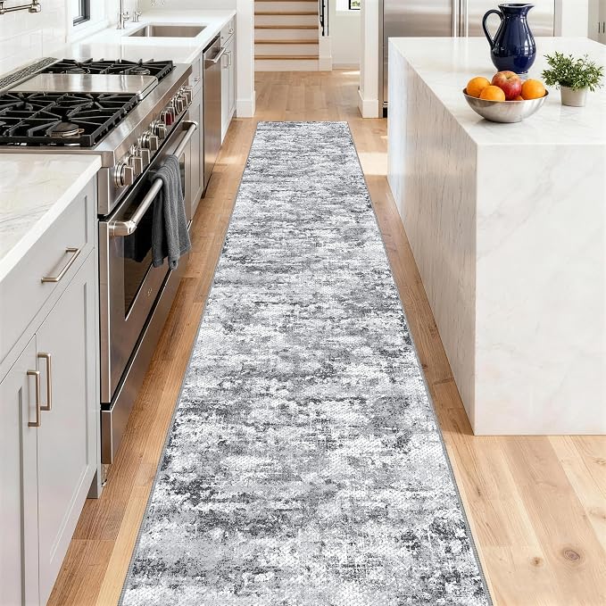 Runners for Hallways Ultra Non-Slip 2x10 Long Runner Rugs Washable Abstract - Image 2