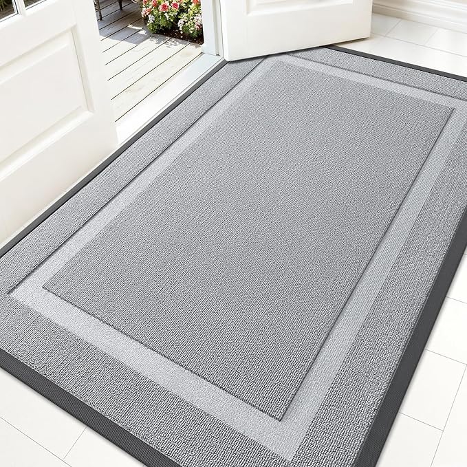 OLANLY Front Door Mat Indoor Outdoor Entrance, Waterproof All-Season, by OLANLY