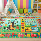 Maxsoft Kids Rug for Playroom, Educational 5x7 Play Mat for Classroom, Washable - Image 4