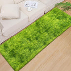 Grass Green Tie-Dyed Rug 2x6 ft Plush High Pile Shag Carpet Fluffy Soft Runner - Image 8