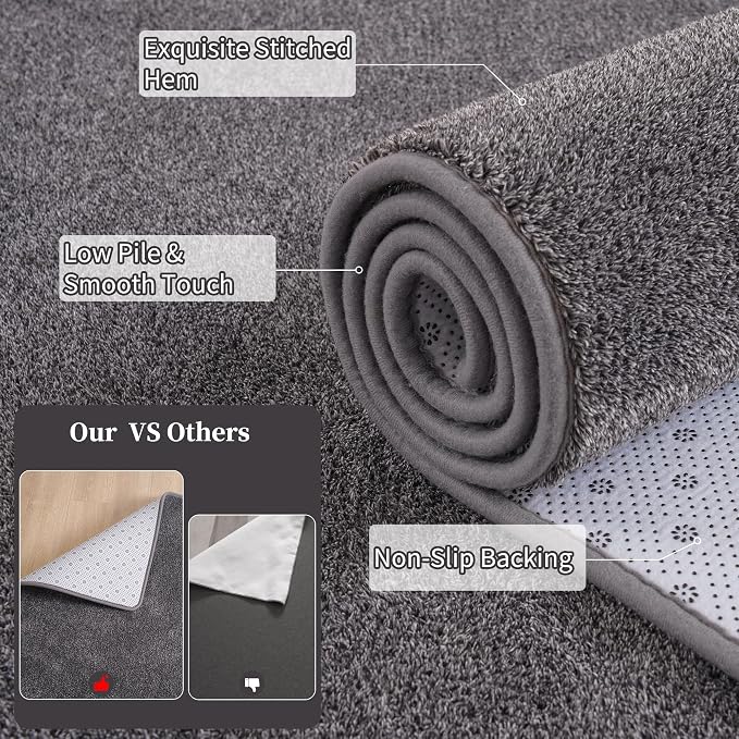 Keeko 3x5 Area Rugs for Living Room, Soft Modern Memory Foam Bedroom Rug - Image 3