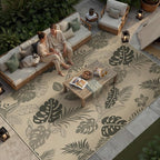Easy Jute Rug Outdoor Indoor 8x10 Patio Mat Porch Light Brown Natural Non Slip - Image 3