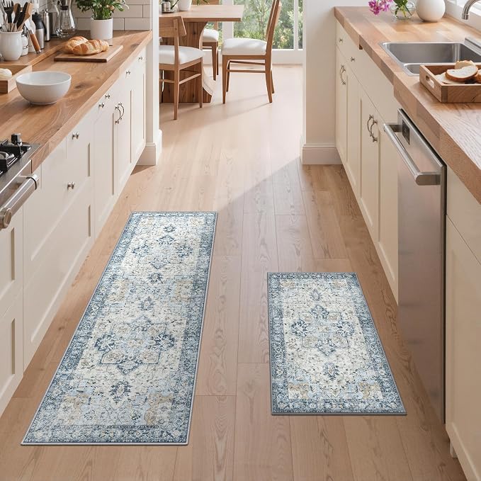 GENIMO Kitchen Rugs Non Slip Washable, Cushioned Standing Mat, Kitchen Runner - Image 3