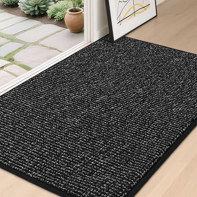 BEQHAUSE Dirt Trapper Door Mat 32" x 48", Non-Slip Washable Doormats Entrance by BEQHAUSE