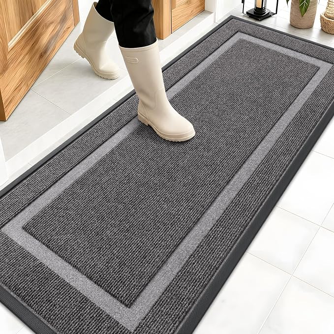 OLANLY Front Door Mat Indoor Outdoor Entrance, Waterproof All-Season, by OLANLY