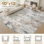 DMOYEST 10x12 Area Rug for Living Room, Washable & Non Slip Large Indoor Carpet - Image 8