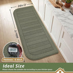 BEQHAUSE 24x60 Inch Kitchen Rugs Non-Slip Washable Kitchen Mats - Image 2