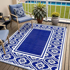 HUGEAR Plastic Outdoor Rug 6'x9' Waterproof Camping Carpet Outside Area Rug by HUGEAR