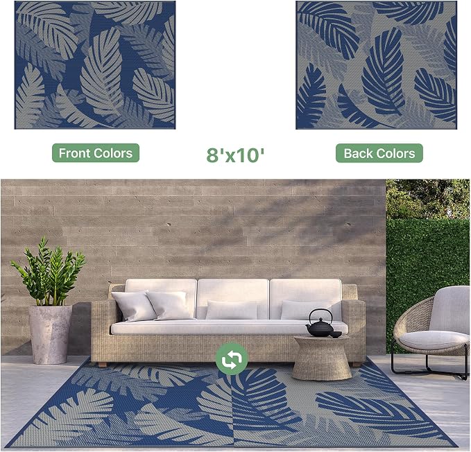 GENIMO Waterproof Outdoor Rug 8' x 10' - Image 7