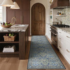 GENIMO Floral Washable Runner Rug 2’6” x 10’, Non-Slip Long Hallway Carpet - Image 4