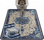 Hompet Cat Litter Mat 2 Pack, 48x60 Large Machine Washable Trapping Mats by Hompet