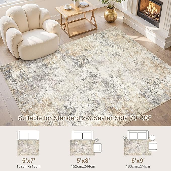 UERMEI 6x9 Washable Area Rug - Image 2
