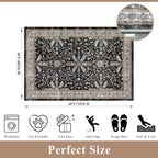 4x6 Kitchen Rug Non-Slip Washable – Boho Vintage Low-Pile Soft Area Carpet - Image 2