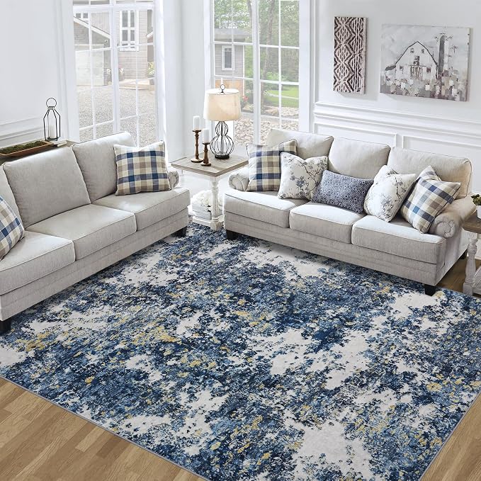 Area Rug 9x12 Living Room: Large Washable Rug by Tosuoka
