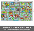 Capslpad Sky Blue Car Road Kid Rug Carpet Playmat - Image 2