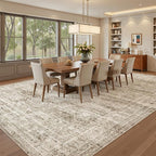 Soalmost Area Rug 10x12 Vintage Washable Living Room Large Carpet Non Slip - Image 3