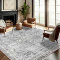 CHAMPLANT Washable Area Rug 9'x12' Retro Boho Design Non-Shedding Easy Care by CHAMPLANT