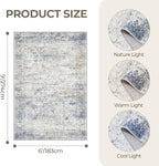 6x9 Area Rugs for Living Room, Soft Low Pile Indoor Washable Rugs for Bedroom - Image 2