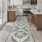 Madane Hallway Runner Rug 2'6''x12' Kitchen Runner, Non Slip Vintage Runners by Madane