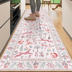 DUKINO 2.6x8 Rug for Hallway, Washable Kitchen Runner Rug by DUKINO