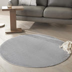 Nourison Home Nourison Essentials Silver Grey 4' x Round Area Rug by NourisonHome