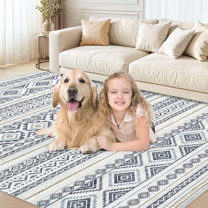 cotiled 6x9 Area Rugs Living Room Rug: Washable Boho Rugs - Image 9