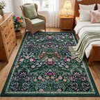 Area Rug Living Room Rugs: Floral 3x5 Washable Rug Vintage Soft Boho Non-Slip - Image 2