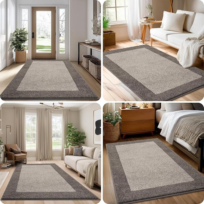 Washable Area Rug 48" x 48", Non Slip Kitchen Rug - Image 3