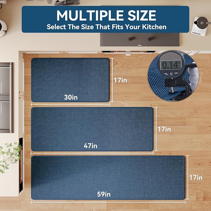 YDKGL Kitchen Mats for Floor, Super Absorbent Kitchen Rugs Non Slip Washable - Image 2
