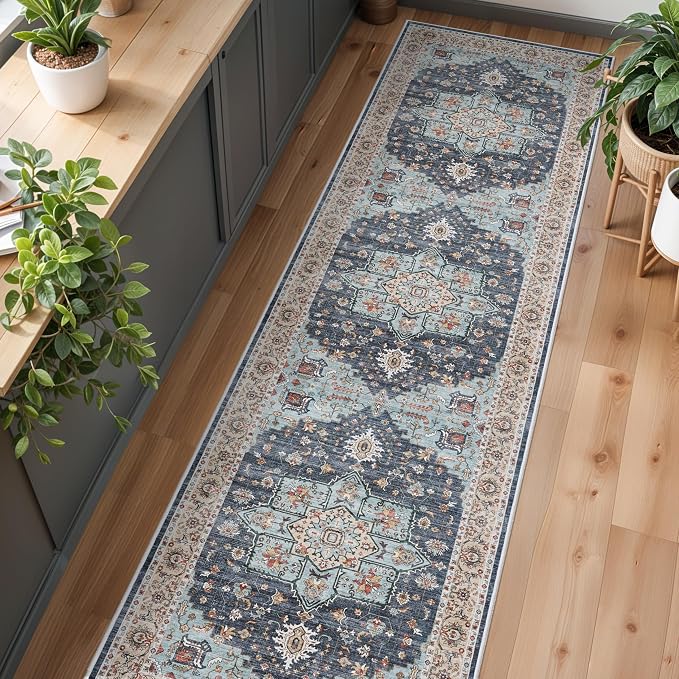 Washable Oriental Hallway Runner Rug - Image 2