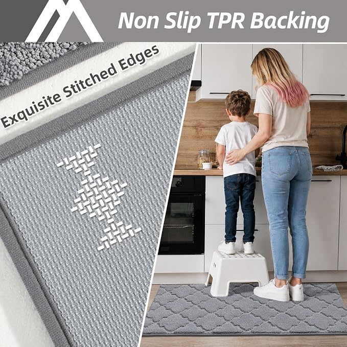 COSY HOMEER-Kitchen-Rugs-Non-Slip-Washable 24"x60" Absorbent Kitchen Runner Rug - Image 4