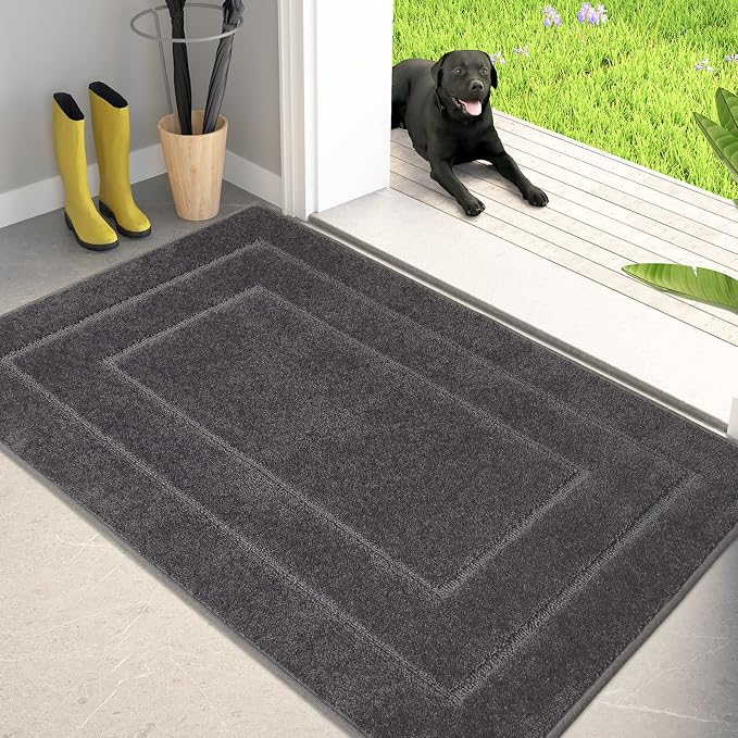 PURRUGS Dirt Trapping Door Mat 34" x 59", Non-Slip/Skid Machine Washable by PURRUGS