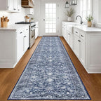 KILOCOCO Hallway Runner 3x18 Rug Runner Printed Vintage Floral Washable Kitchen - Image 2