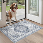 Madane Washable Area Rug 2x3, Small Entryway Rug Non-Slip Vintage Door Mat - Image 2