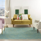 Nourison Home Nourison Essentials Blue Green 5' x Square Area Rug - Image 3