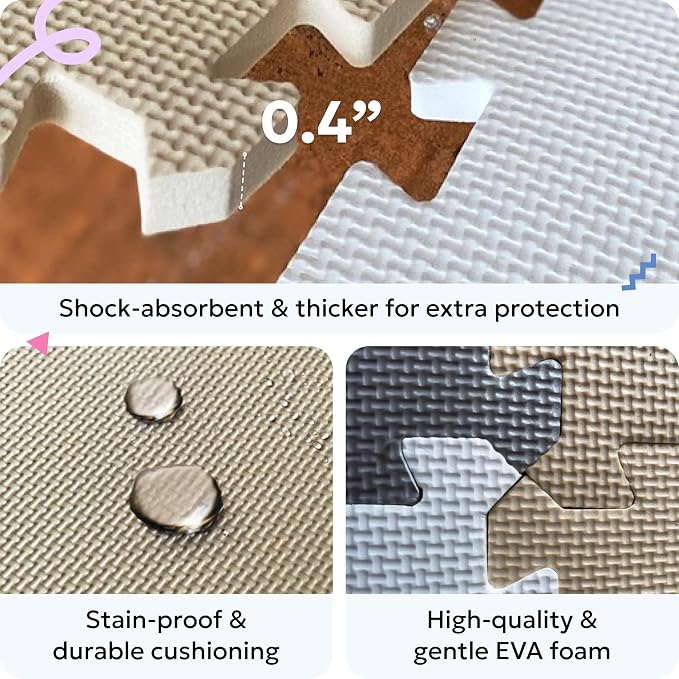 MioTetto Baby Play Mat, Soft Foam Floor Tiles - Image 5