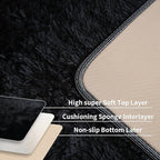 Black Fluffy 9x12 Large Area Rugs - Image 4